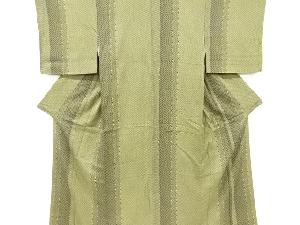 縞に編目模様小紋着物